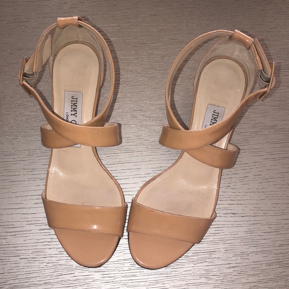 JIMMY CHOO London sandals 2 tones nude/pink - Picture 2 of 8